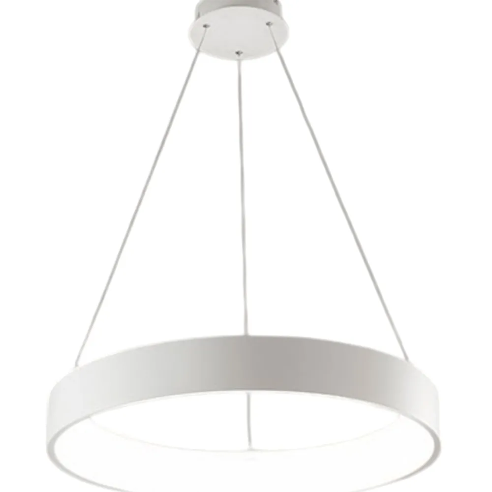 Lampadari Moderni-Affralux band diodi cerchio bianco 80cm lampadario moderno da soggiorno