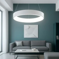 Lampadari Moderni-Affralux band diodi cerchio bianco 80cm lampadario moderno da soggiorno