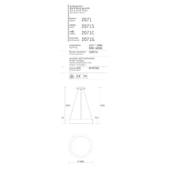 Lampadari Moderni-Affralux band diodi 80cm lampadario cerchio led antracite