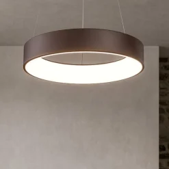 Lampadari Moderni-Affralux band diodi 80cm lampadario cerchio marrone caffe