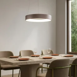 Lampadari Moderni-Affralux band diodi 80cm lampadario cerchio marrone caffe
