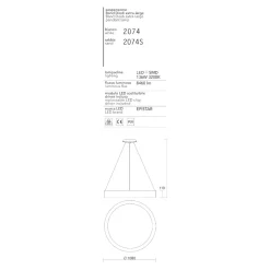 Lampadari Moderni-Affralux band diodi lampadario led cerchio sabbia 108cm