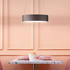 Lampadari Moderni-Affralux band diodi lampadario cerchio 60cm marrone caffe
