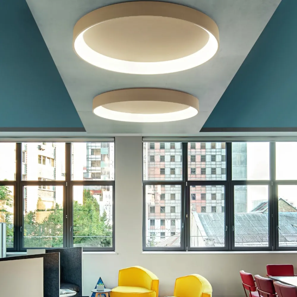Plafoniere Moderne-Affralux band diodi plafoniera cerchio led 33w 3000k-4000k sabbia