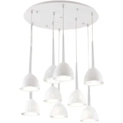 Lampadari Moderni-Affralux bell lampadario bianco moderno per soggiorno