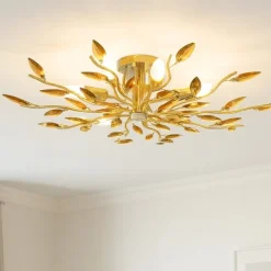 Plafoniere Moderne-Affralux crystallivs plafoniera per camera da letto oro cristalli ambra