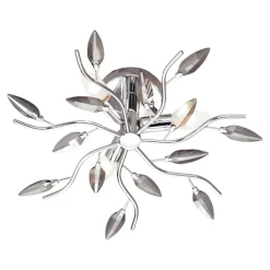 Plafoniere Moderne-Affralux crystallivs plafoniera per camera da letto cristalli fume cromo