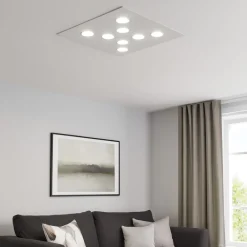 Plafoniere Moderne-Affralux flet grande plafoniera led bianca moderna quadrata