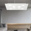 Lampadari Moderni-Affralux flet lampadario quadrato moderno bianco