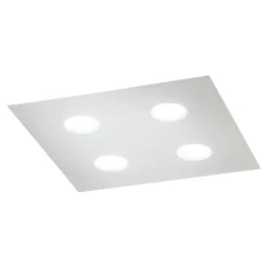 Plafoniere Moderne-Affralux flet plafoniera led 4x9w moderna quadrata bianca