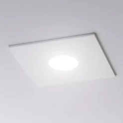Plafoniere Moderne-Affralux flet plafoniera quadrata bianca moderna