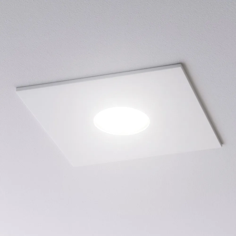 Plafoniere Moderne-Affralux flet plafoniera quadrata bianca moderna