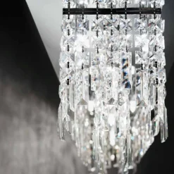 Plafoniere Moderne-Affralux frangia plafoniera di cristallo per salone