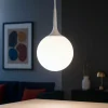 Lampade A Sospensione-Affralux lampada a sospensione moderna potiri sfera vetro bianco