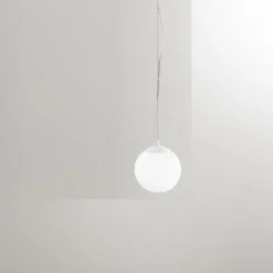 Lampade A Sospensione-Affralux lampada a sospensione potiri moderna sfera vetro bianco