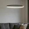 Lampadari Moderni-Affralux lampadario aluring led 26w 3200k cerchio nero moderno