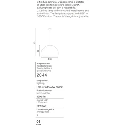 Lampadari Cucina-Affralux lampadario da cucina led 60w 3000k bianco