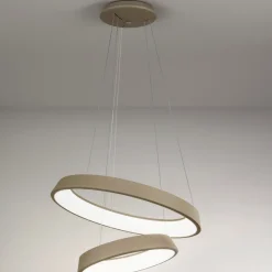 Lampadari Moderni-Affralux lampadario diodi sabbia led 82w 3200k cerchi per soggiorno