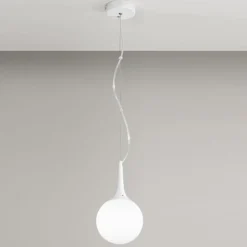 Lampade A Sospensione-Affralux potiri lampada a sospensione sfera vetro bianca moderna