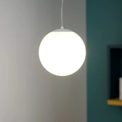 Lampade A Sospensione-Affralux potiri lampada a sospensione sfera vetro bianco