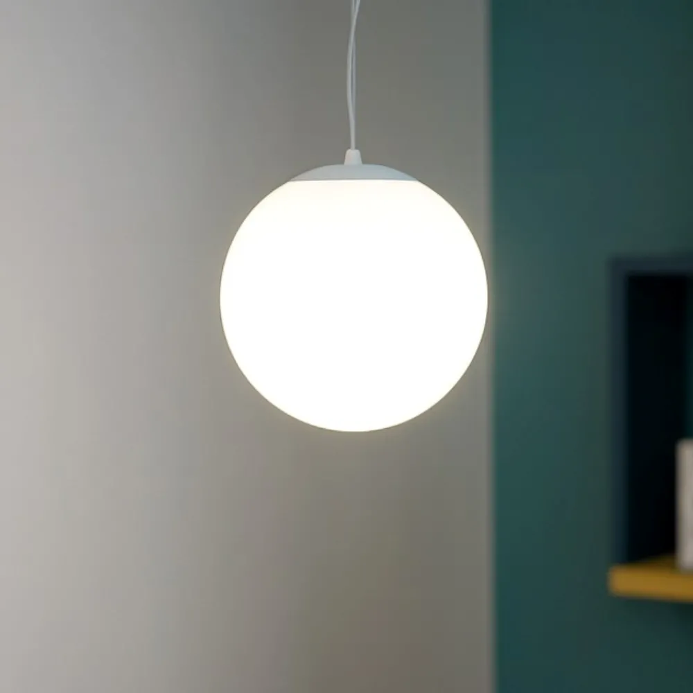 Lampade A Sospensione-Affralux potiri lampada a sospensione sfera vetro bianco