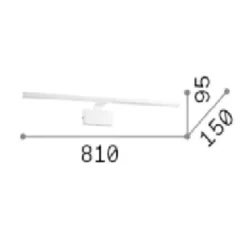 Applique Da Bagno-Ideal Lux Alma ap d81 ottone applique per specchio bagno