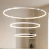 Lampadari Moderni-Affralux Aluring lampadario bianco moderno led 3000k tre anelli