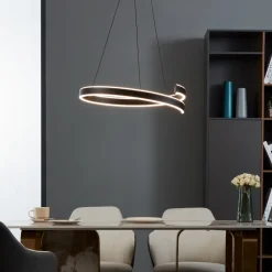 Lampadari Moderni-Eglo Andabaia z lampadario moderno circolare led da 3000k a 6500k