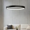 Lampadari Moderni-Sforzin Illuminazione Anello sforzin lampadario moderno cerchio nero per salotto