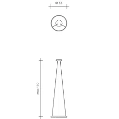 Lampadari Moderni-Sforzin Illuminazione Anello sforzin lampadario moderno cerchio nero per salotto