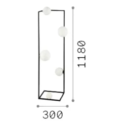 Lampade Da Terra-Ideal Lux Angolo pt5 lampada da terra design dorata
