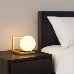 Abat Jour-Ideal Lux Angolo tl1 abat-jour ottone boccia vetro