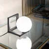 Abat Jour-Ideal Lux Angolo tl1 abat-jour da comodino nera sfera bianco
