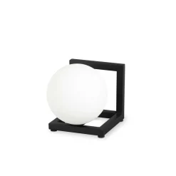 Abat Jour-Ideal Lux Angolo tl1 abat-jour da comodino nera sfera bianco