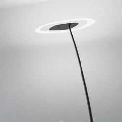 Lampade Da Terra-Linea Light Antigua nera fl piantana moderna led 3000k dimmerabile