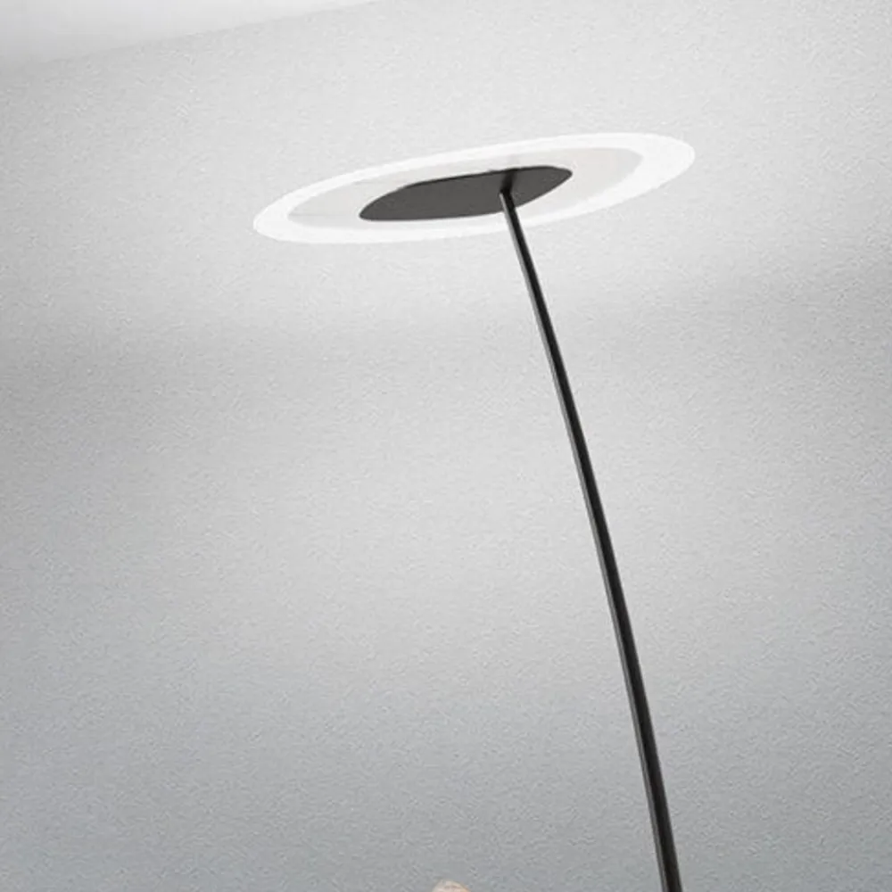 Lampade Da Terra-Linea Light Antigua nera fl piantana moderna led 3000k dimmerabile
