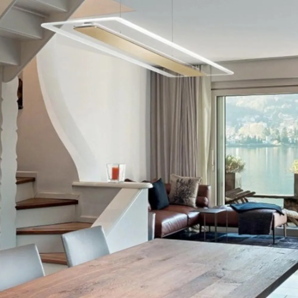Lampadari Moderni-Linea Light Antille oro lampadario led 45w 3000k moderno