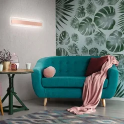 Applique Da Parete-Linea Light Antille s rame applique vetro led 14w 3000k moderna
