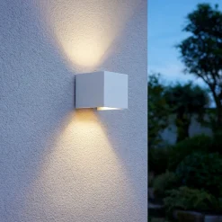 Applique Da Esterno-Ondaluce Ap cube applique led da esterno bianca