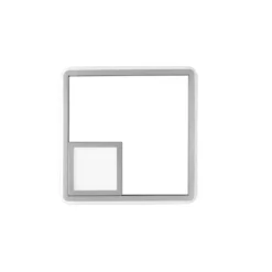 Applique Da Parete-Ondaluce Ap dowel applique led grigia squadrata moderna