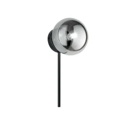 Applique Da Parete-Ondaluce Ap jewel applique moderna nera sfera boccia vetro