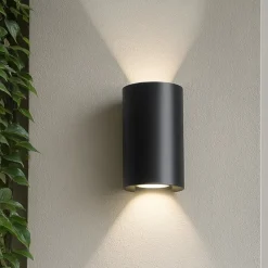 Applique Da Esterno-Ideal Lux Apollo ap applique nero da esterno led 6w 4000k nero