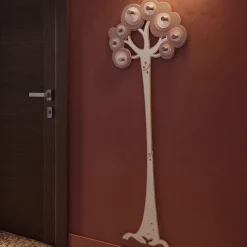 Appendiabiti Da Parete-Selezionato da Mazzolaluce Appendiabiti da parete design moderno albero grigio prugna