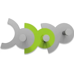Appendiabiti Da Parete-Selezionato da Mazzolaluce Appendiabiti da parete diennea moderno mela verde e grigio legno
