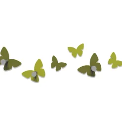 Appendiabiti Da Parete-Selezionato da Mazzolaluce Appendiabiti da parete farfalle legno colore verde oliva