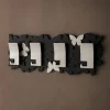 Appendiabiti Da Parete-Selezionato da Mazzolaluce Appendiabiti da parete moderno farfalle legno traforato nero grigio