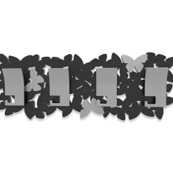 Appendiabiti Da Parete-Selezionato da Mazzolaluce Appendiabiti da parete moderno farfalle legno traforato nero grigio