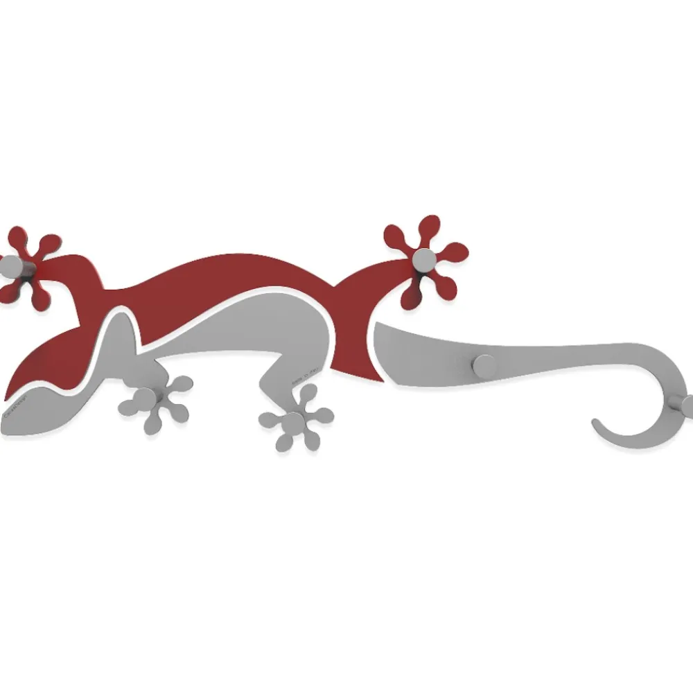 Appendiabiti Da Parete-Selezionato da Mazzolaluce Appendiabiti da parete moderno legno rosso rubino grigio