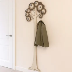 Appendiabiti Da Parete-Selezionato da Mazzolaluce Appendiabiti da parete moderno albero legno colore cioccolato