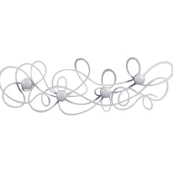 Appendiabiti Da Parete-Selezionato da Mazzolaluce Appendiabiti da parete moderno bianco design intreccio metallo